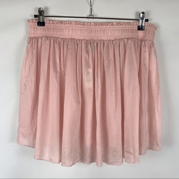 Express Skirt Pink Mini Flowy Transparent Small NWT - Picture 1 of 5